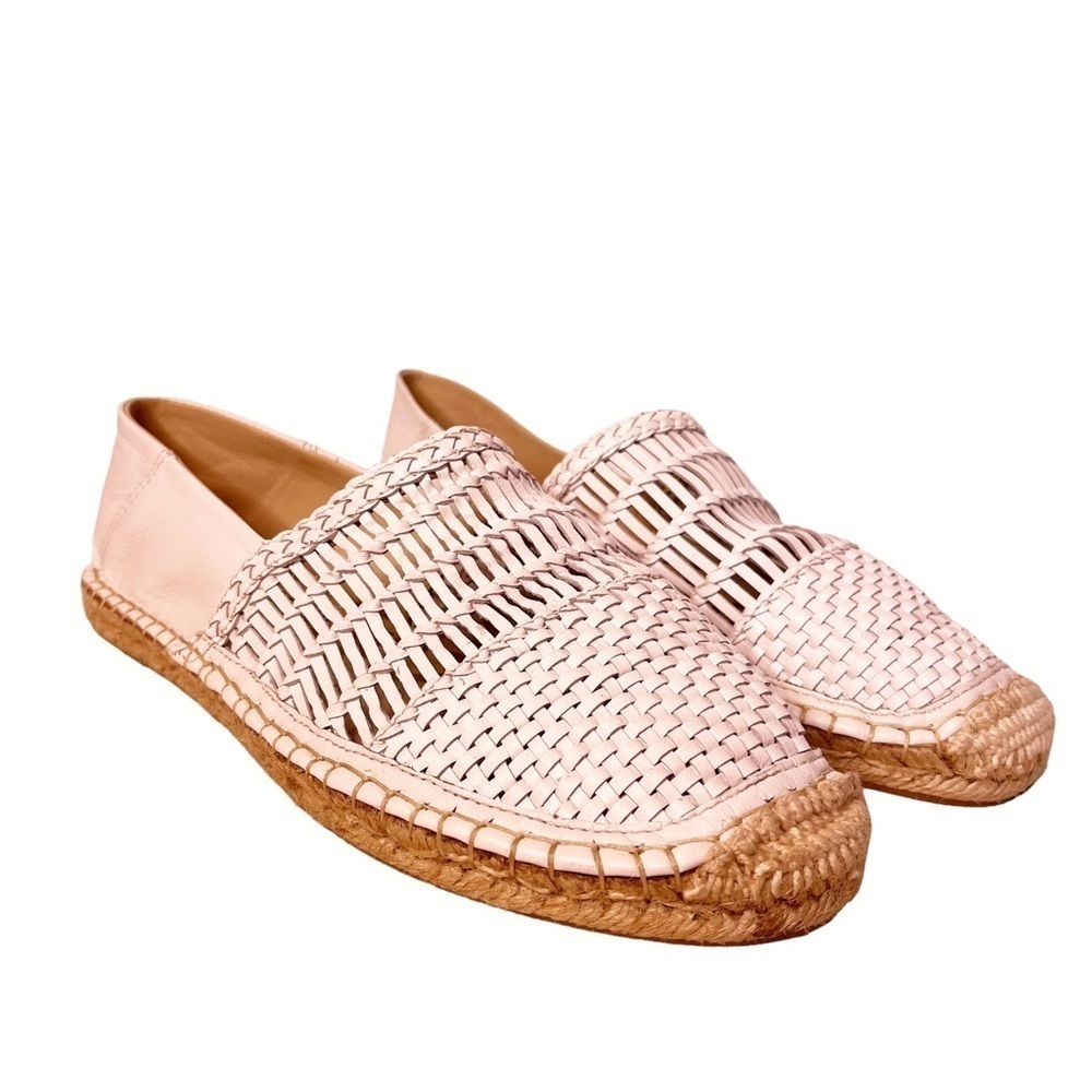 SAM EDELMAN Woven Leather Pen Espadrille Slip On Shoes Size 8 in White - Picture 4 of 14